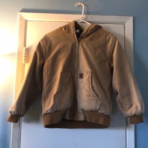 Hooded tan Carhartt jacket